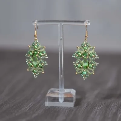 Orecchini | Losanga verde