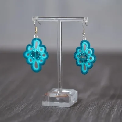 Orecchini | Fiore tiffany e smeraldo