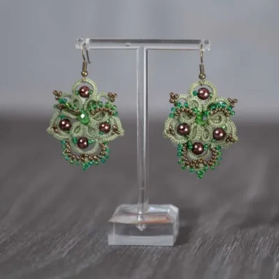 Orecchini | Perle verdi