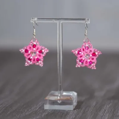 Orecchini | Stelline rosa